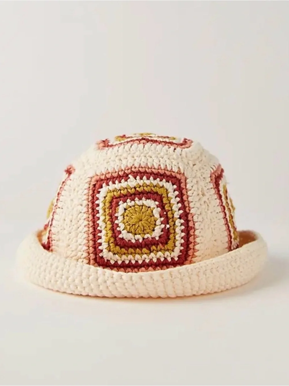 Free People Sofie Crochet Bucket Hat in Ivory NWT